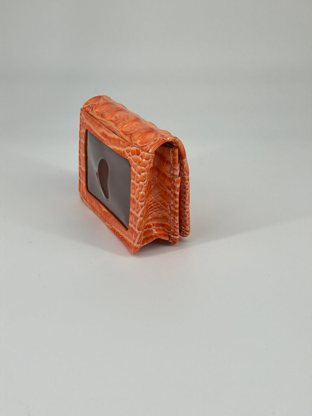 Brahmin Melbourne Croc-Embossed Leather Crossbody Bag & Wallet Bundle – Solar Orange