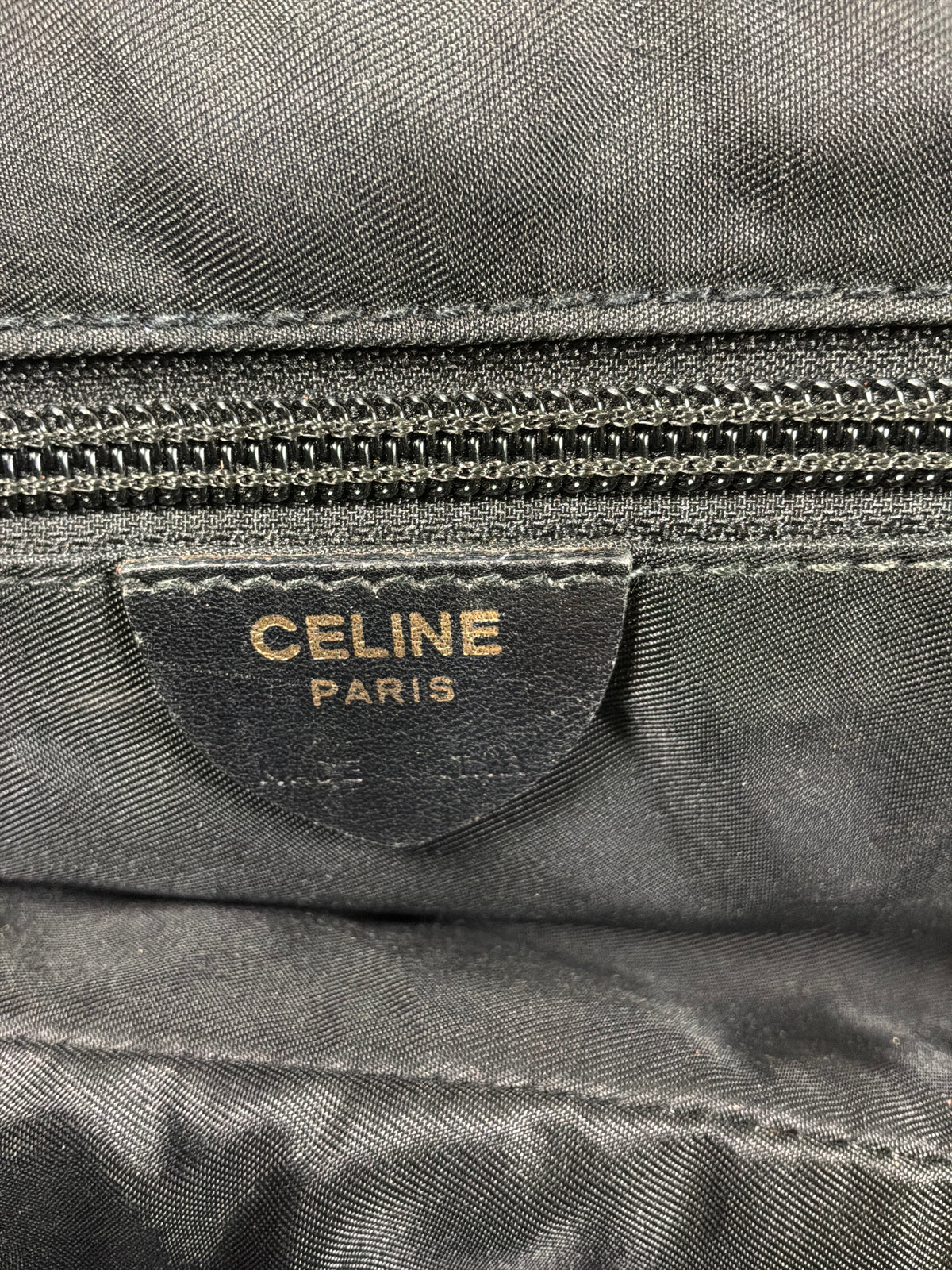 Celine Vintage Black Nylon Satchel