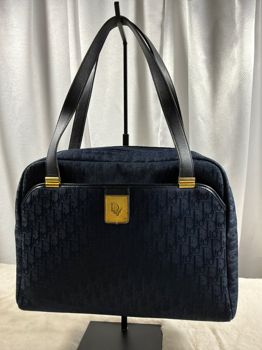 Christian Dior Vintage Diorissimo Trotter Canvas Shoulder Bag/Handbag