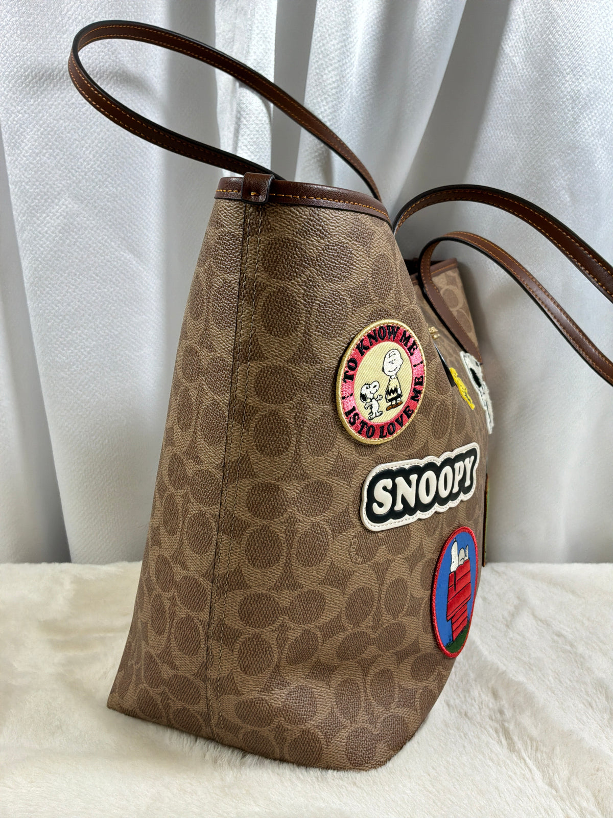 Coach x Peanuts Signature Canvas Snoopy City Tote - Discontinued Limited Edition