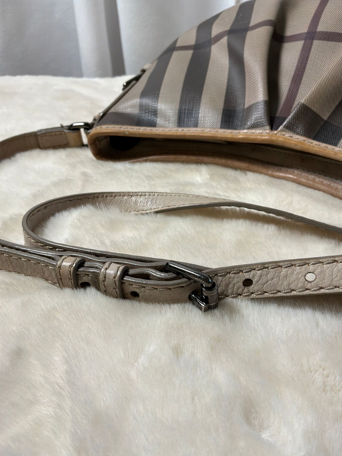 Burberry Smoked Trench Coated Canvas Hartham Crossbody Bag