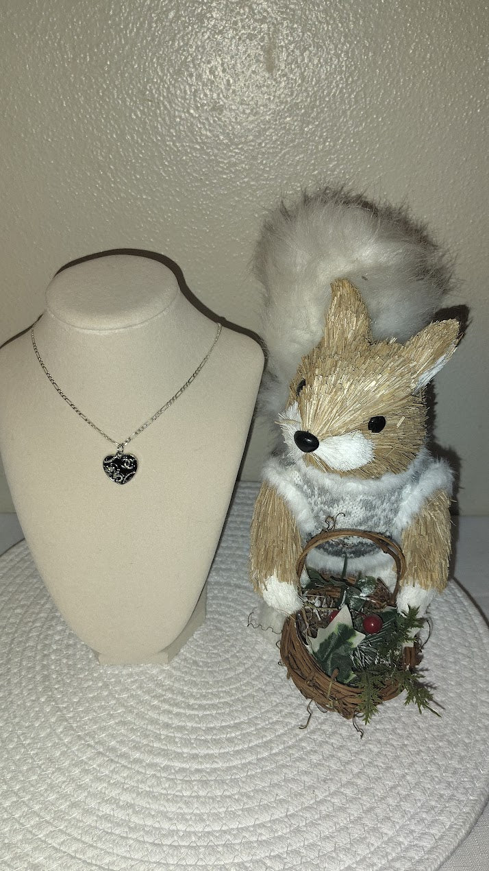 Chanel Heart Pendant Necklace Upcycled