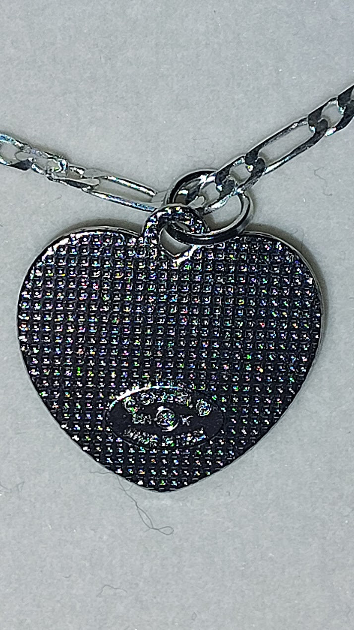 Chanel Heart Pendant Necklace Upcycled