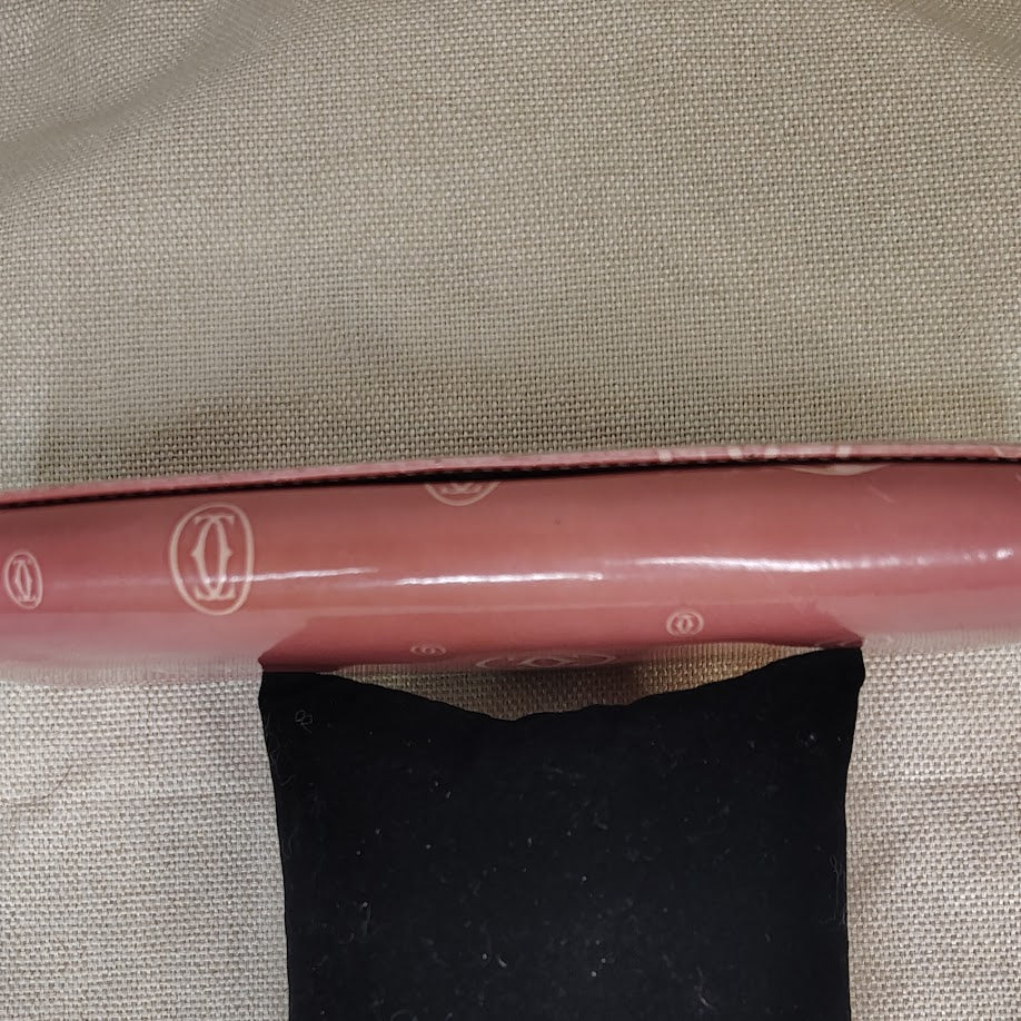 Cartier Happy Birthday Pink Patent Leather Continental Wallet Original COA Card