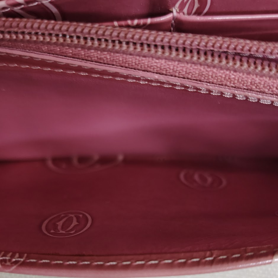 Cartier Happy Birthday Pink Patent Leather Continental Wallet Original COA Card