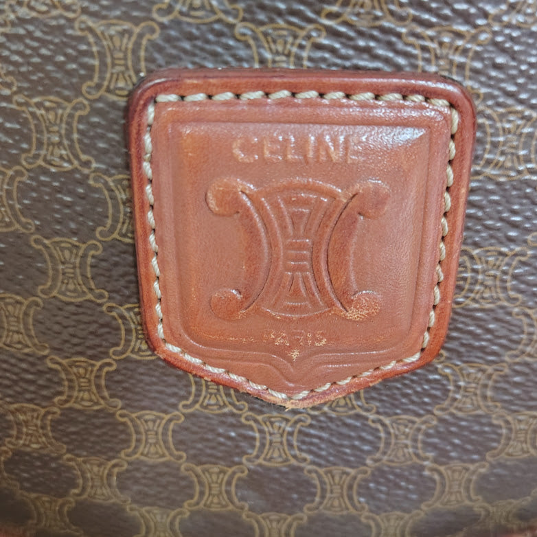 Celine Macadam Drawstring Bucket Bag Upcycled Vintage