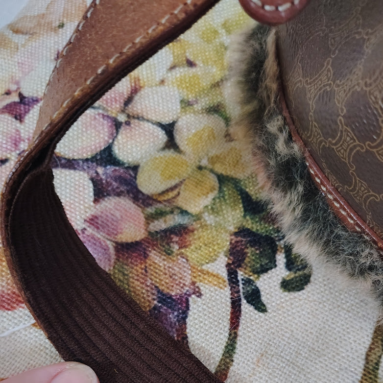 Celine Macadam Drawstring Bucket Bag Upcycled Vintage