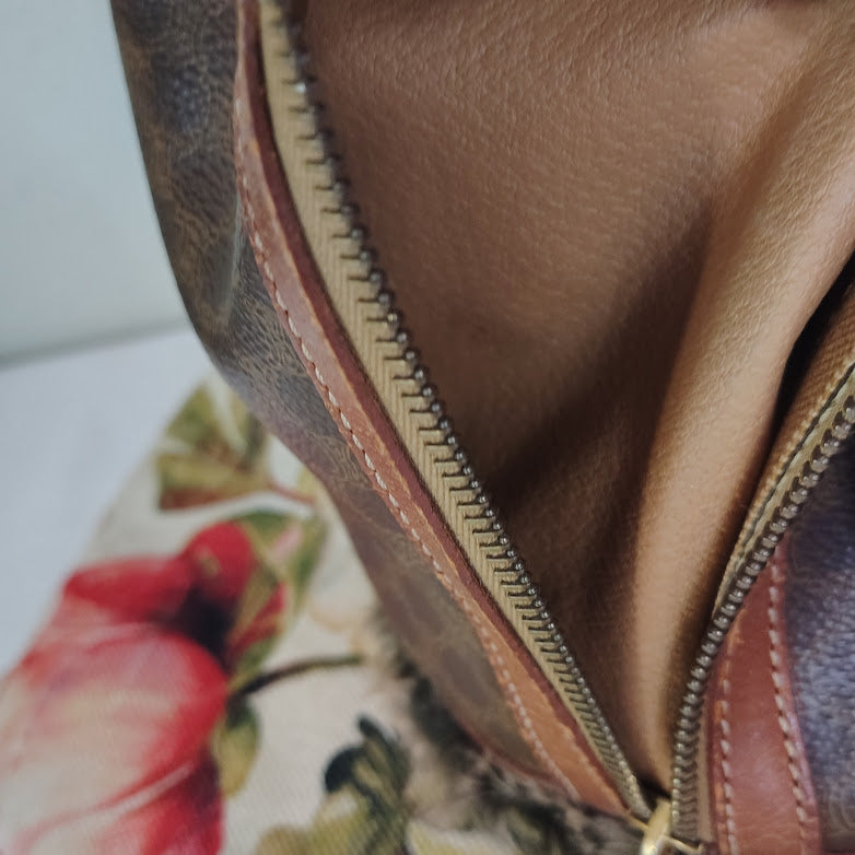 Celine Macadam Drawstring Bucket Bag Upcycled Vintage