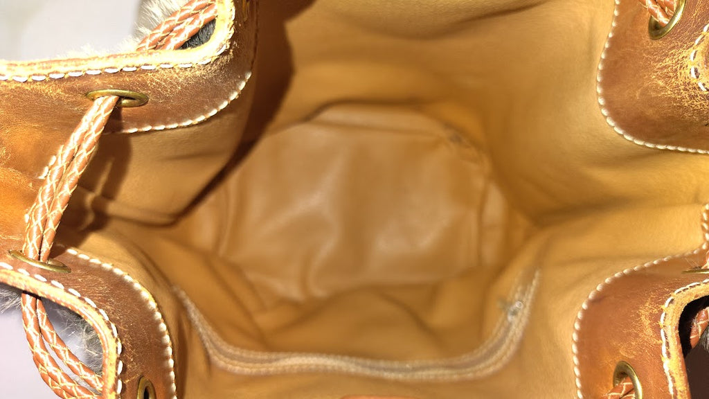 Celine Macadam Drawstring Bucket Bag Upcycled Vintage