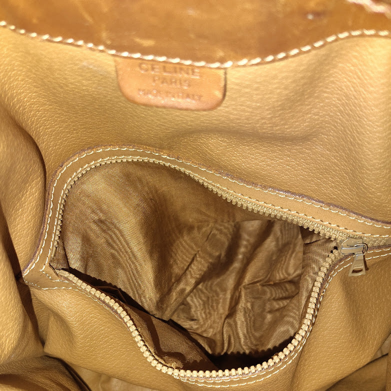 Celine Macadam Drawstring Bucket Bag Upcycled Vintage