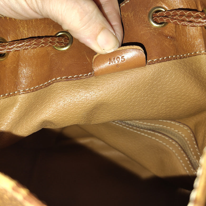 Celine Macadam Drawstring Bucket Bag Upcycled Vintage