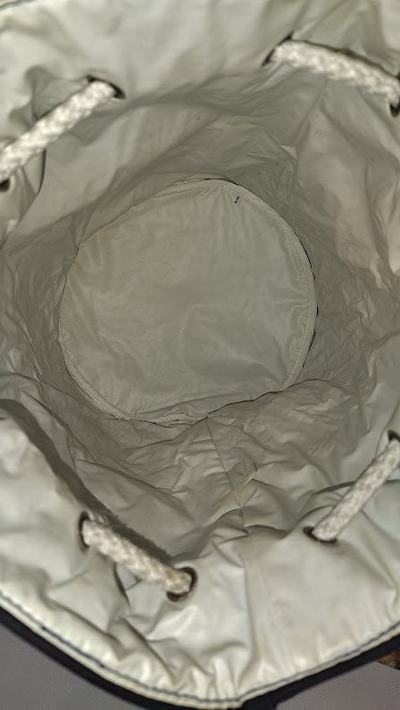 Chanel black canvas drawstring bag