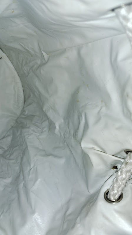 Chanel black canvas drawstring bag