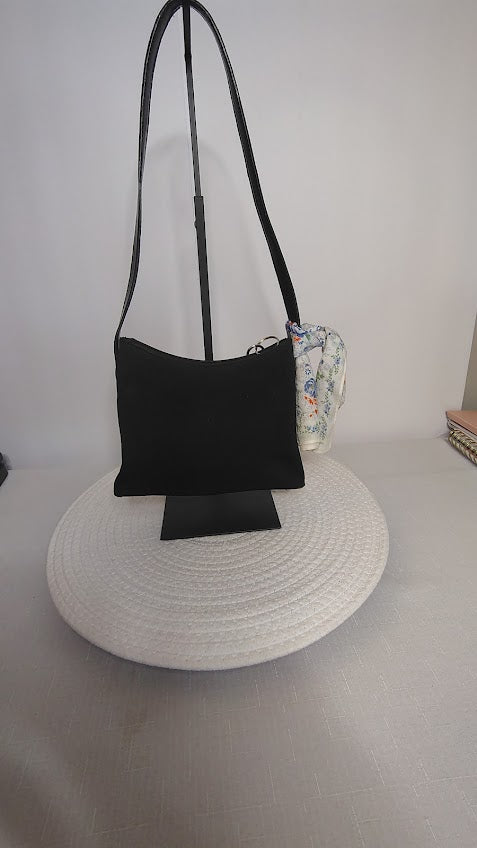 Nine West Black Crossbody Shoulder Bag with Heart Charm - Mini