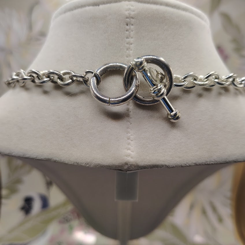 Vintage BEST Products Silver Tone Mod Disc Choker Necklace 1960s Space Age Trifari Style #09