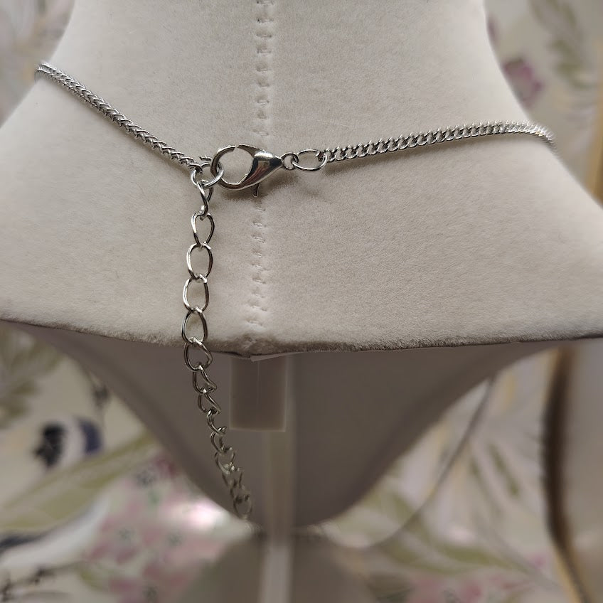 Paparazzi Triple Shimmer Black Rhinestone Silver Tassel Long Necklace 24"#20