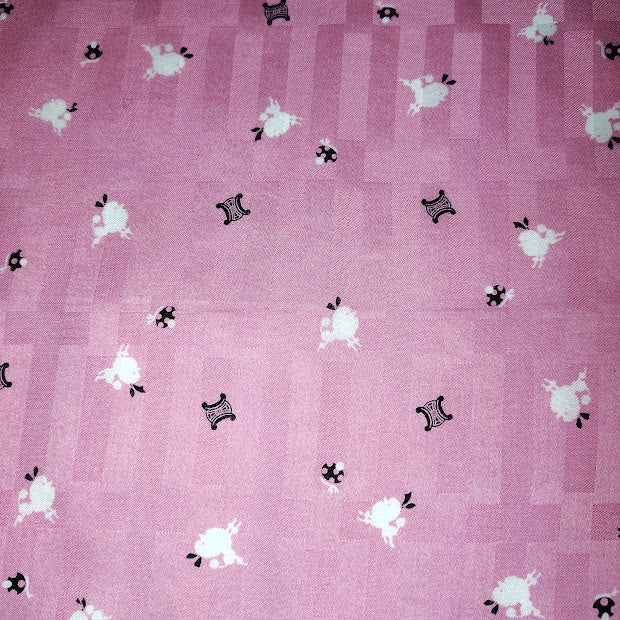 Vintage Celine handkerchief or mini scarf Poodles #155