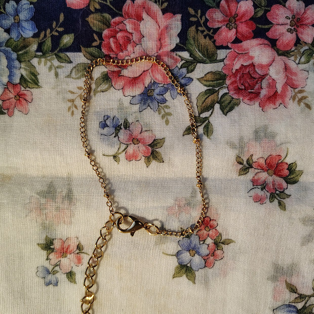 Estate jewelry gold tone bracelet dainty # 36