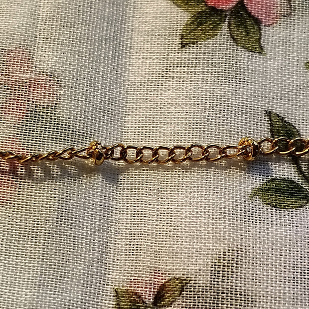 Estate jewelry gold tone bracelet dainty # 36