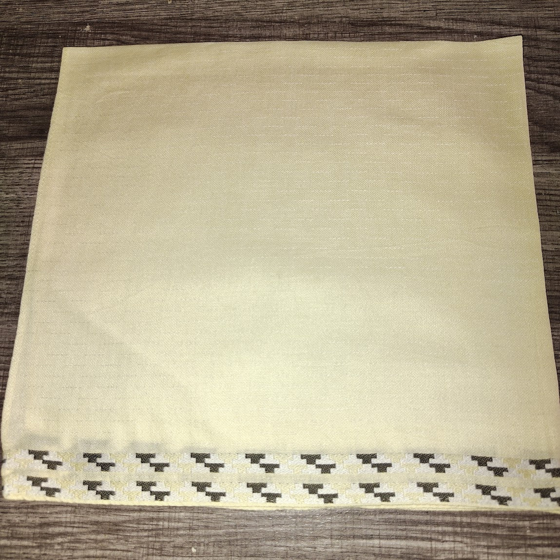 Vintage cotton scarf light yellow