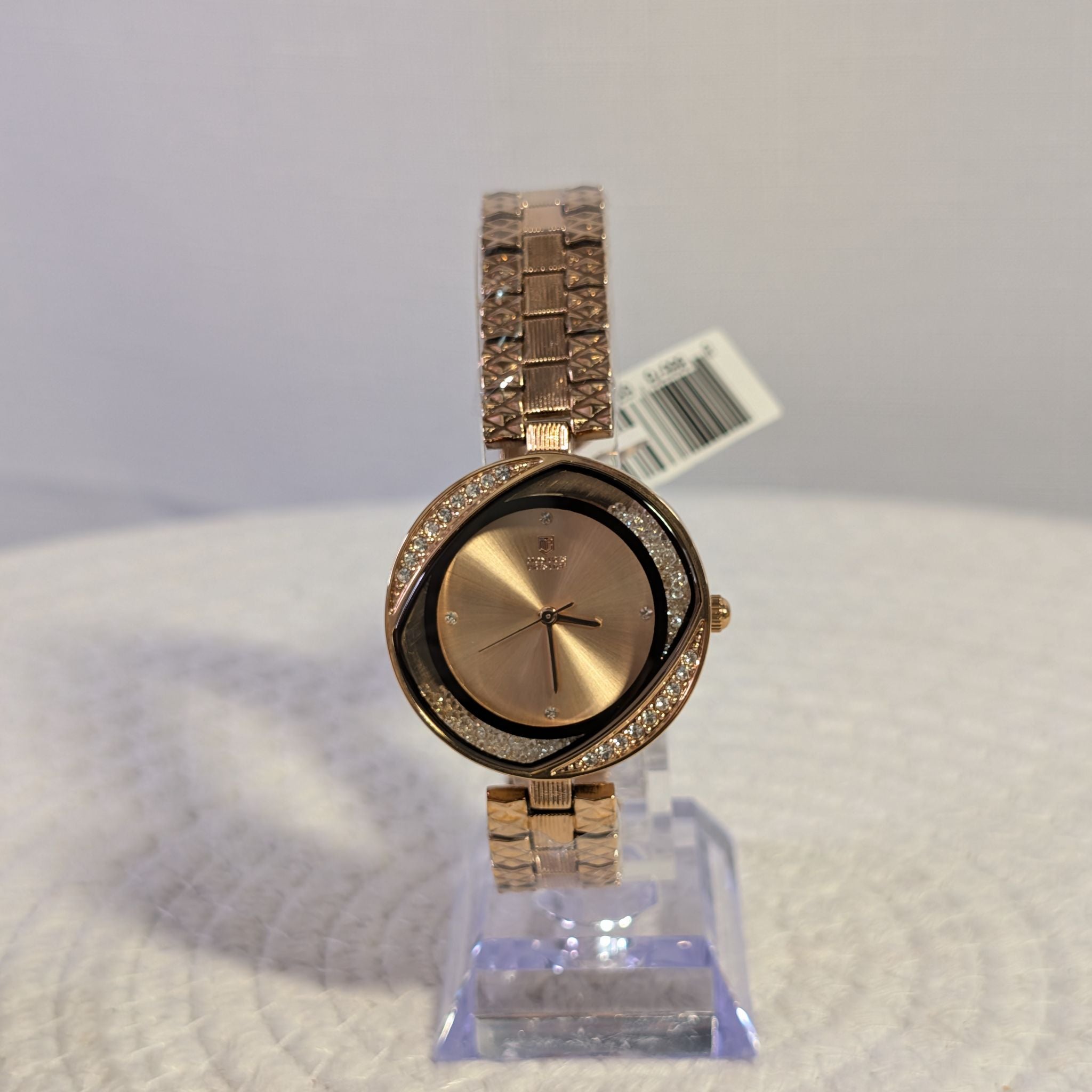 Montres Prestige MPW-0220 Rose Gold-Tone 30mm Spiral Dial Women's Watch NIB