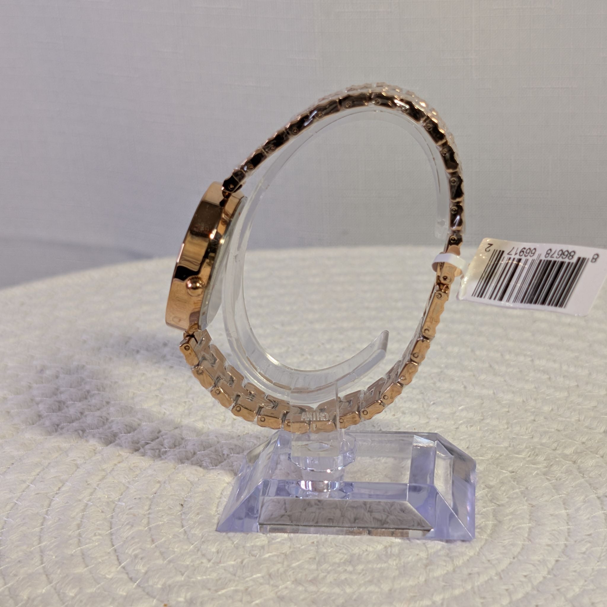 Montres Prestige MPW-0220 Rose Gold-Tone 30mm Spiral Dial Women's Watch NIB