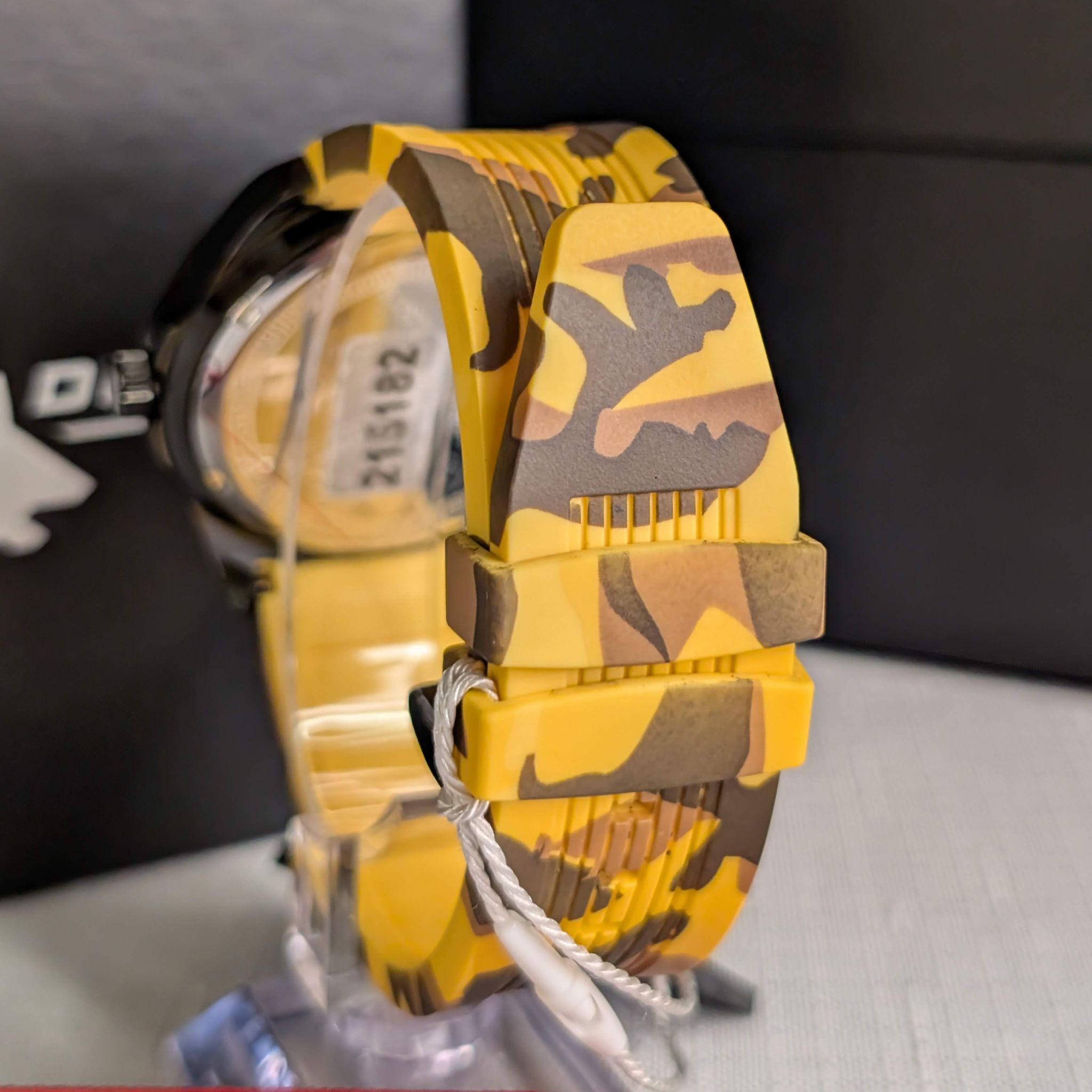 Chase-Durer CDW-0173 Men's 45mm Yellow Camouflage Silicone Tactical Watch NEW