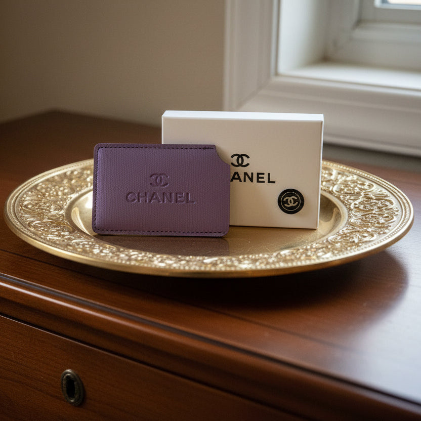 chanel card wallet with mirror